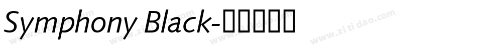 Symphony Black字体转换